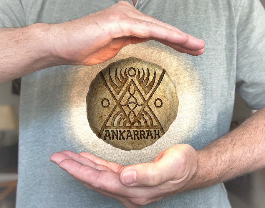 image of the Ankarrah logo between Scotty's hands